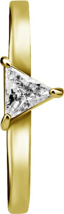 GD 316 HINGED RING SET W. TRIANGLE ZIRCONIA 1,2x12mm WH