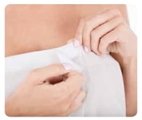 White non-woven pareo with Velcro - Single pack - Polybag 10pcs