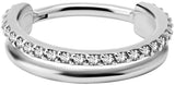SS 316 HINGED CLICKER 1,2x12mm PREMIUM ZIRCONIA - WH - mod.48
