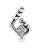 SS 316 int ATTACHMENT 1,2mm CUBIC ZIRCONIA mod. 62 - WH (8mm)