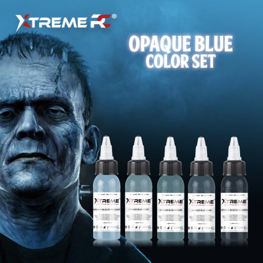 XTreme Ink - 5x30ml - OPAQUE BLUE SET