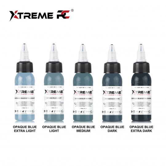 XTreme Ink - 5x30ml - OPAQUE BLUE SET