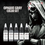 XTreme Ink - 5x30ml - OPAQUE GRAY SET