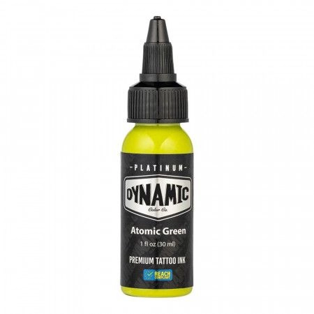 ATOMIC GREEN 30ml - DYNAMIC PLATINUM TATTOO INK - Reach compliant