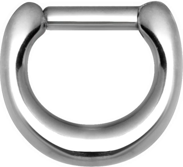 SS 316 SEPTUM CLICKER PLAIN OVAL PROFILE