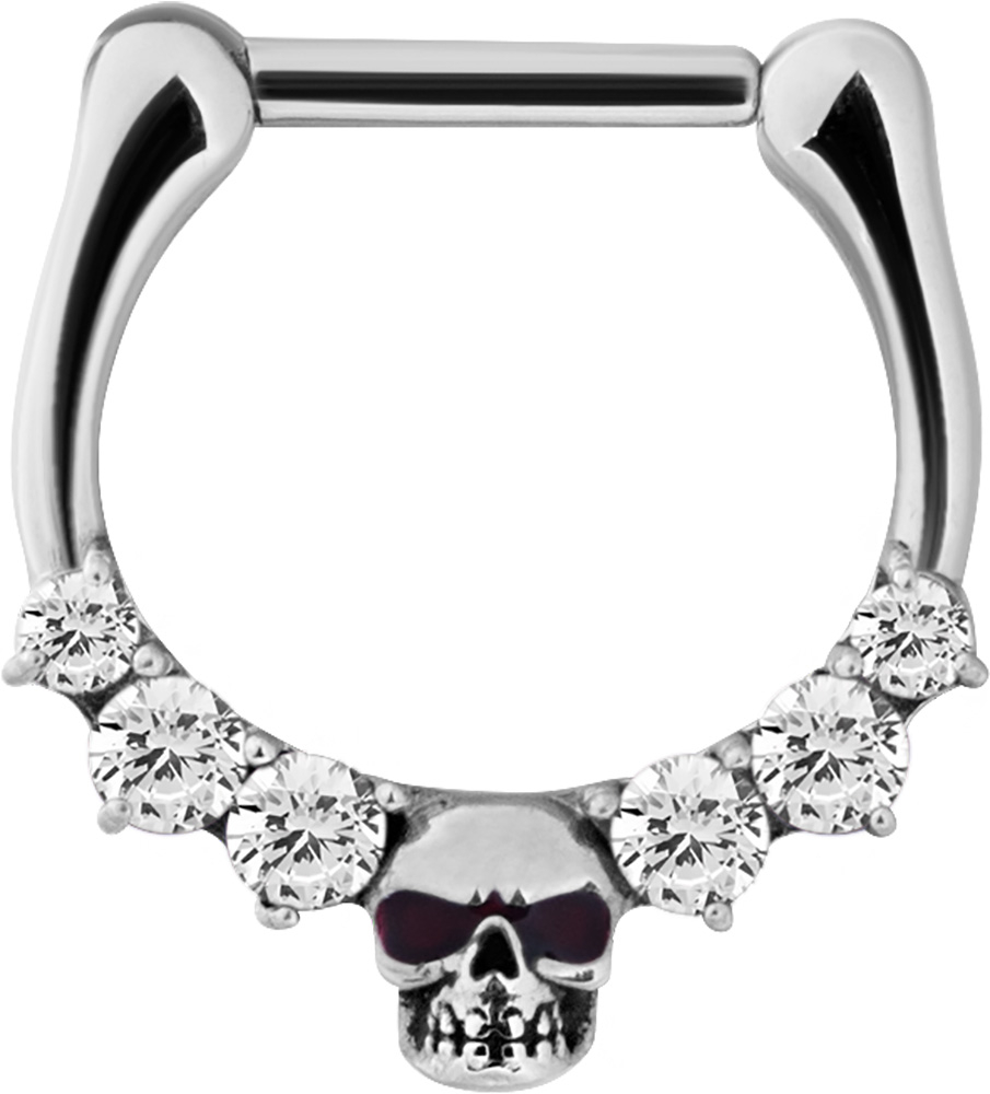 SS 316 SEPTUM SKULL CLICKER