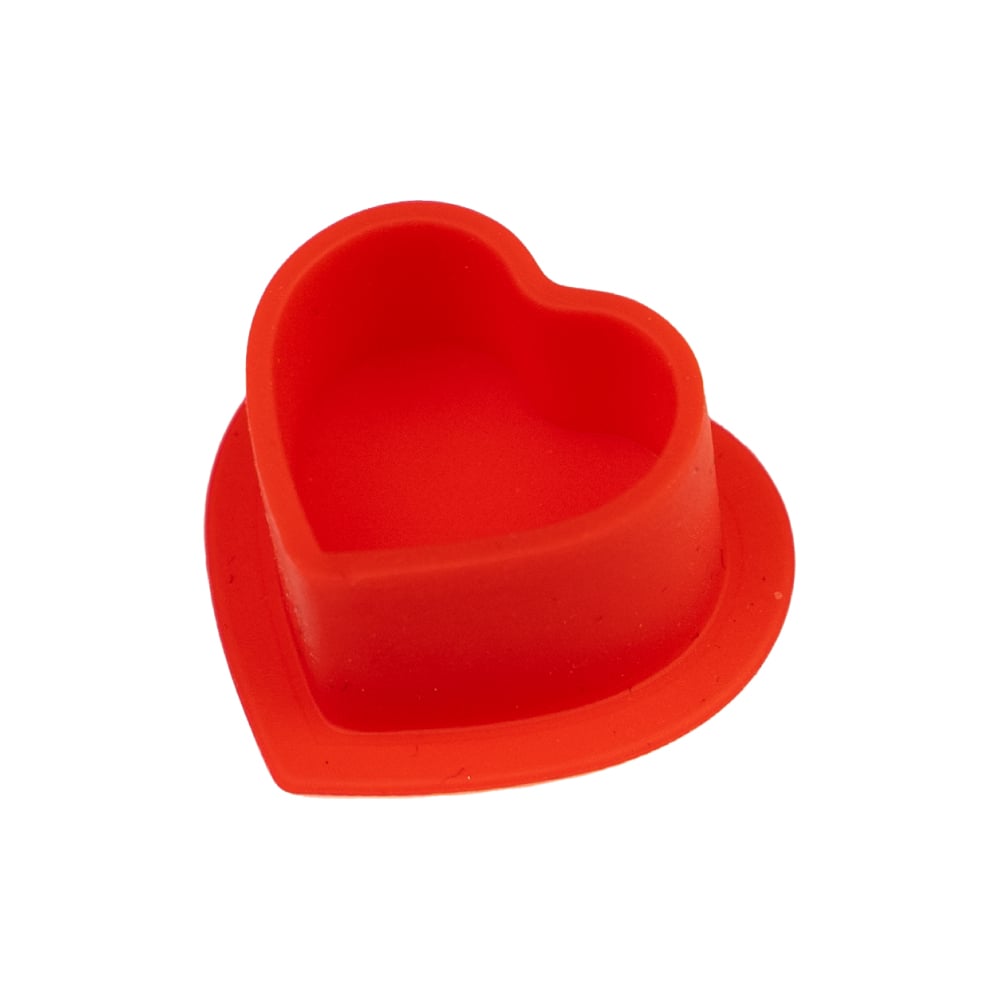 BodySupply Silicone Heart Ink Caps - 25mm - 100pcs - Red