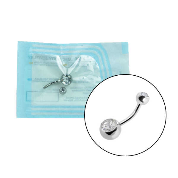 TT STERILE DOUBLE JEWEL NAVEL BANANABELL sfere 5+8mm