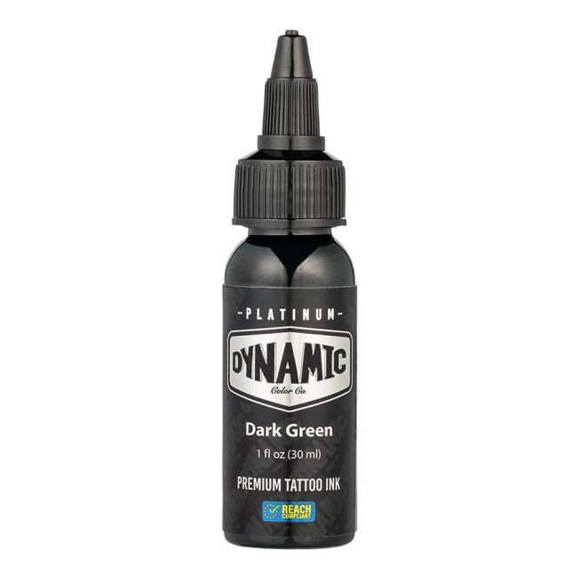 DARK GREEN 30ml - DYNAMIC PLATINUM TATTOO INK - Reach compliant