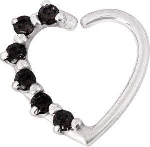 SS 316 ANNEALED HEART RING PRONG SET W. ZIRCONIA (RIGHT)