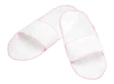 Opened slippers White - pair - Polybag 50pairs