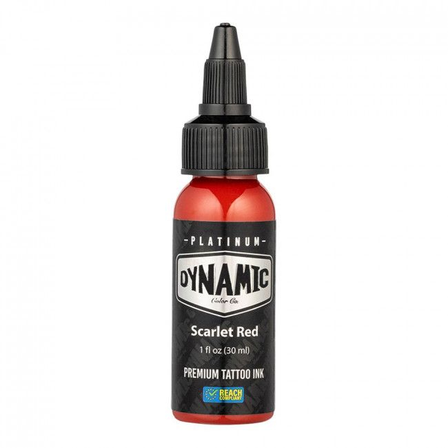 SCARLET RED 30ml - DYNAMIC PLATINUM TATTOO INK - Reach compliant