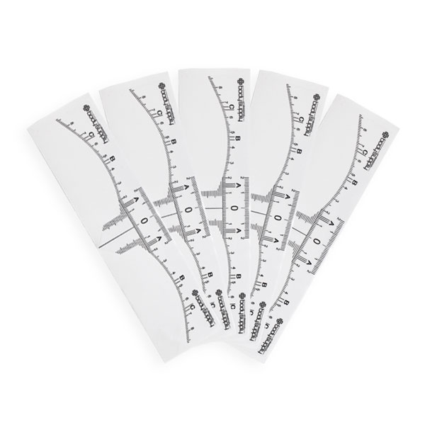 BodySupply Disposable Adhesive Eyebrow Ruler 50pcs - Type 2