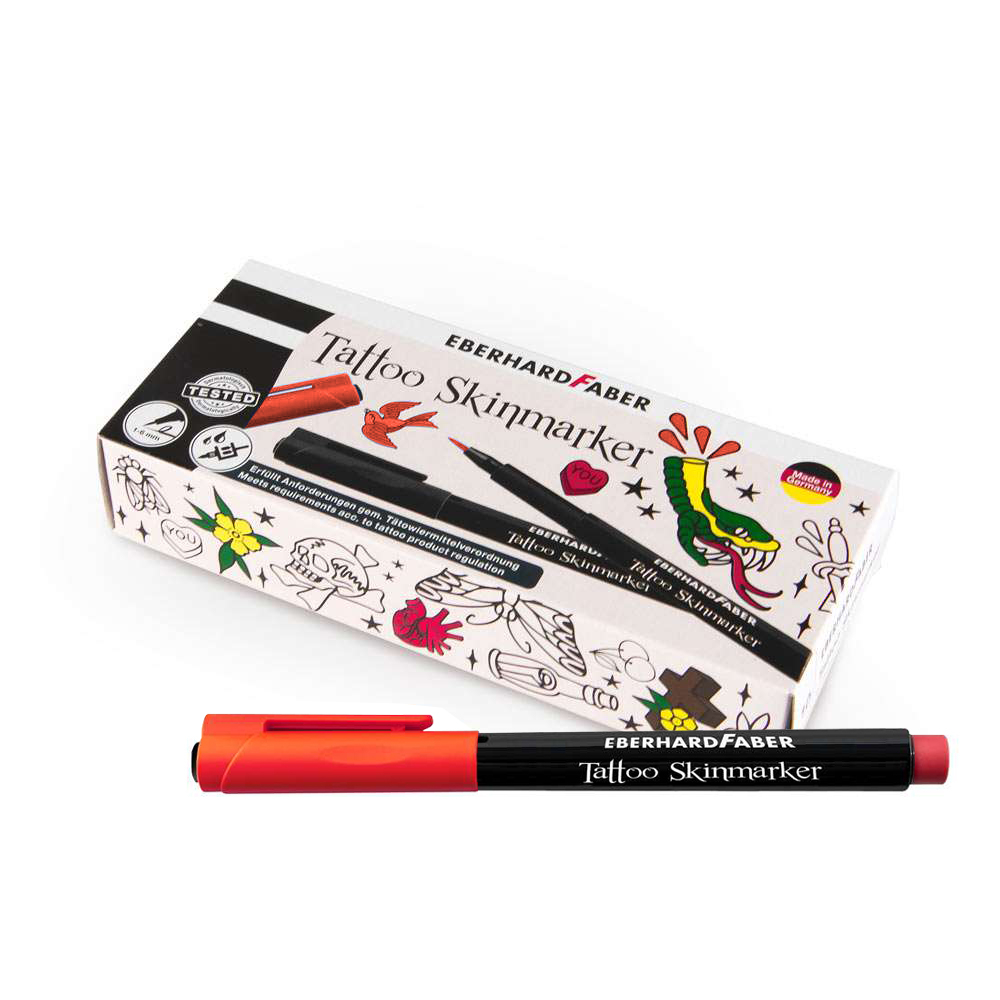 Tattoo Skin Marker 10pcs - Red