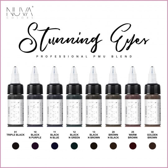 Nuva Colors PMU - Set 8x15ml - EYELINER COLLECTION