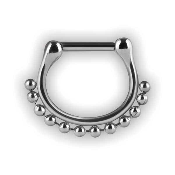 SS 316 SEPTUM CLICKERS SIDE BALL CHAIN