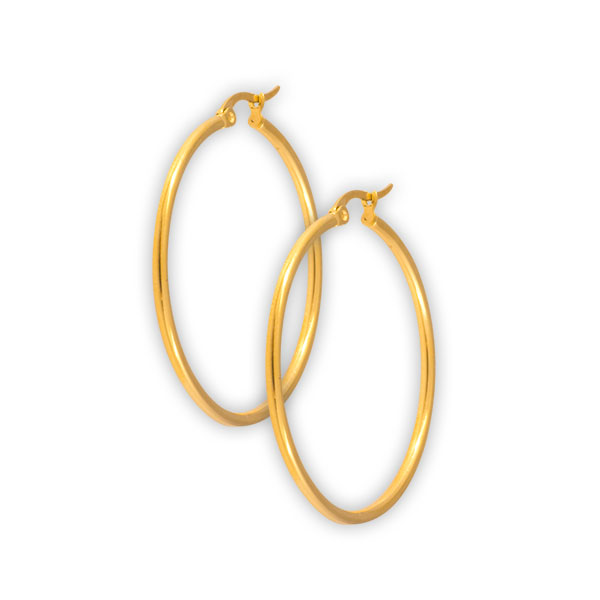 GD 316 ROUND HOOP EARRINGS (PAIR)