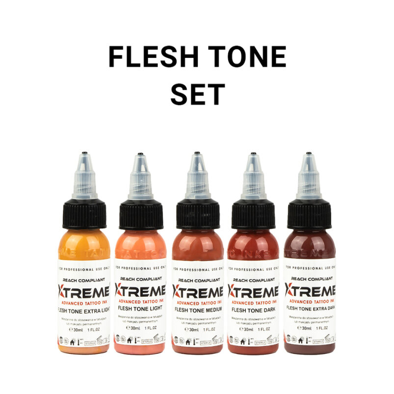 XTreme Ink - 5x30ml - FLESH TONE SET