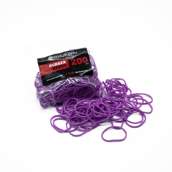 BodySupply coloured elastic bands 200pcs - Violet