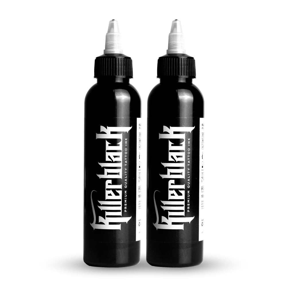 KILLERBLACK TATTOO INK - LINING BLACK + POWERFUL BLACK 2x150ml - EUROPE