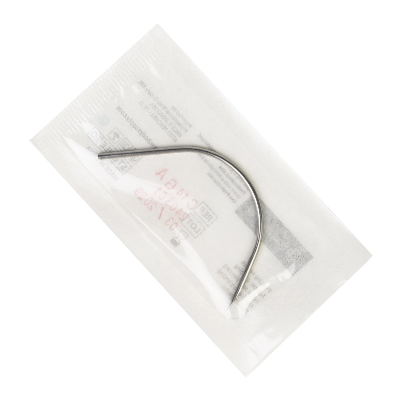 BodySupply Coated Sterile Curved Piercing Needles - 50pcs - 14GA (1.6mm outside)