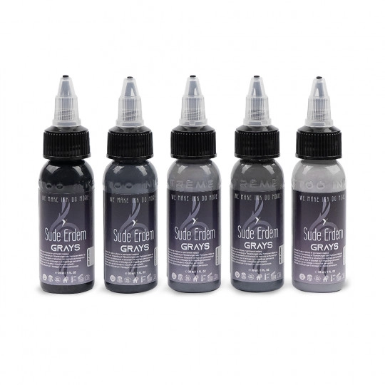 XTreme Ink - 5x30ml - SUEDE ERDEM GRAYS SET