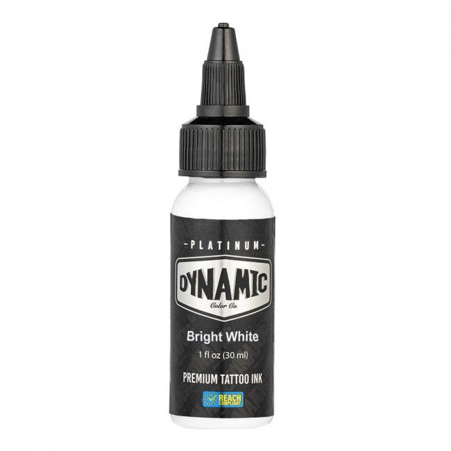 BRIGHT WHITE 30ml - DYNAMIC PLATINUM TATTOO INK - Reach compliant