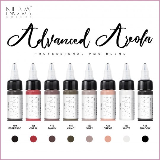 Nuva Colors PMU - Set 8x15ml - AREOLA COLLECTION