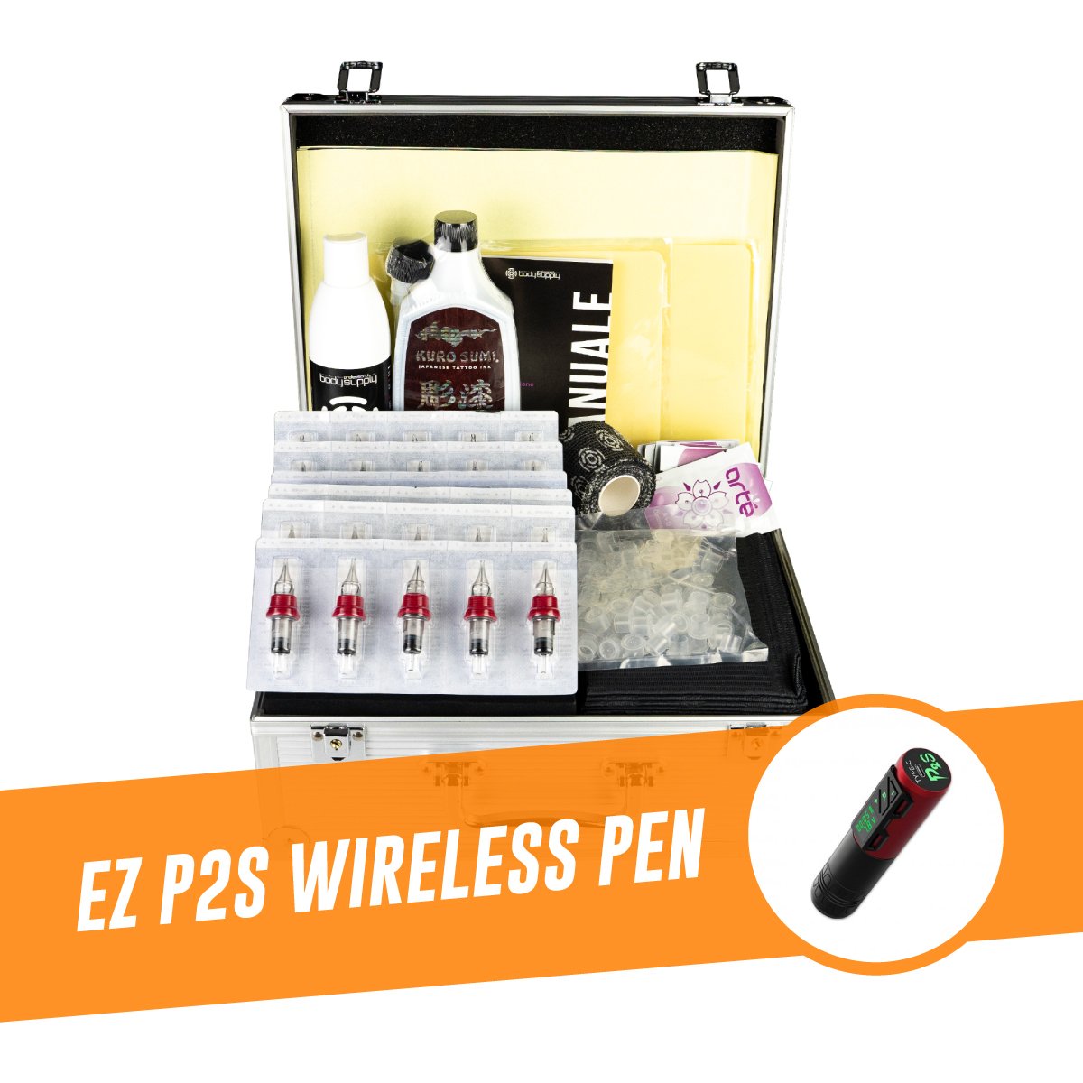 ADVANCED TATTOO KIT - WIRELESS MACHINE EZ P2S