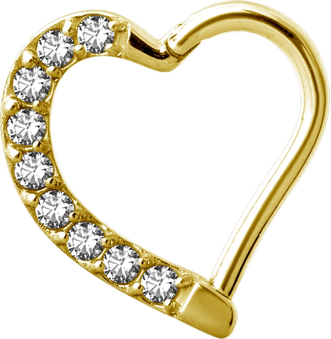 GD 316 JEWELLED HINGED HEART RING RIGHT