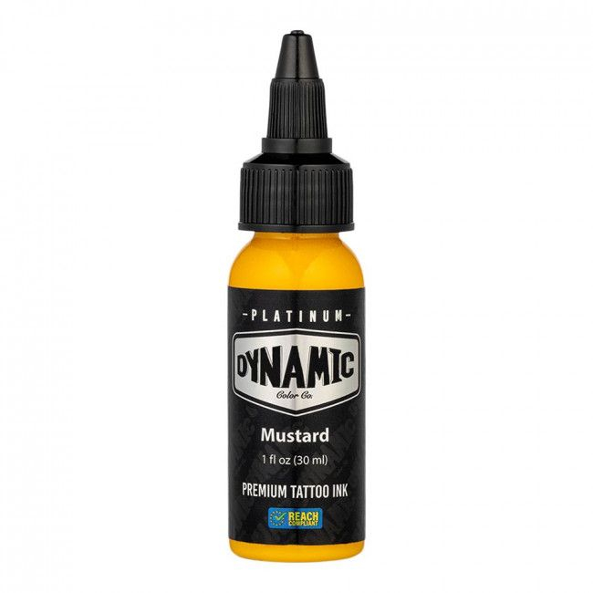 MUSTARD 30ml - DYNAMIC PLATINUM TATTOO INK - Reach compliant