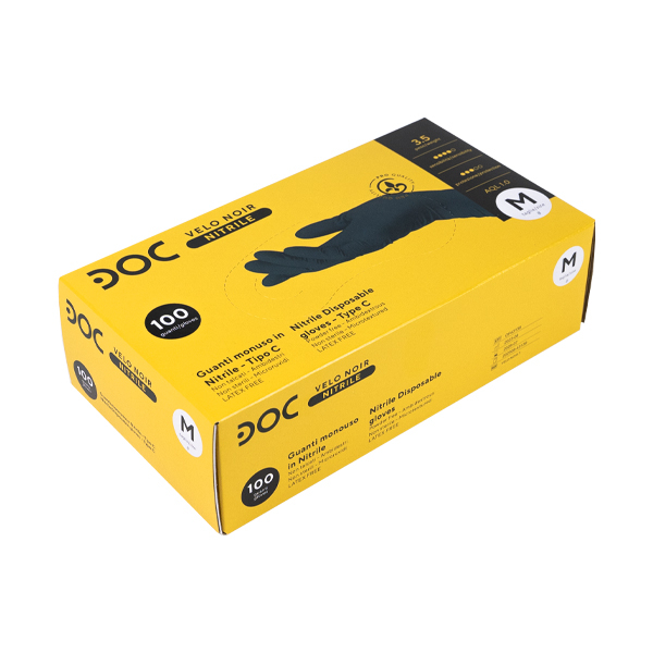 VELO NOIR NITRILE GLOVES - 100pcs